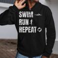 Swimrun Endurance Sports Swimming Running Swim Run Zip Up Hoodie