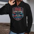 USA Canoe Kayak Paddling American Flag Emblem Zip Up Hoodie