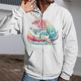 Canoe Bear Canoeing Raglan Baseball Tee Zip Up Hoodie