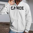 Canoe Canoeing Vintage Canoe Raglan Baseball Tee Zip Up Hoodie