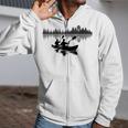 Canoe Silhouette Forest Lake Reflection Zip Up Hoodie Canoe Silhouette Forest Lake Reflection Zip Up Hoodie