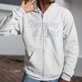 Canoeing Girl Raglan Baseball Tee Zip Up Hoodie