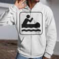 Cool Outdoor Water Sport Canoe Raglan Baseball Tee Zip Up Hoodie