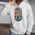 Find Peace Paddle On Canoe Mountain Sunset Zip Up Hoodie