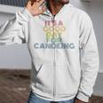It's A Good Day For Canoeing Retro 70s Vintage Distressed Raglan Baseball Tee Zip Up Hoodie