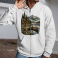 Lakeside Canoe Cabin Escape Scene Raglan Baseball Tee Zip Up Hoodie Lakeside Canoe Cabin Escape Scene Raglan Baseball Tee Zip Up Hoodie