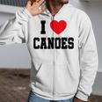 I Love Canoes Zip Up Hoodie