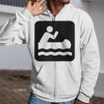 Outdoors Water Sports Canoe Canoeist Raglan Baseball Tee Zip Up Hoodie