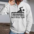 Swimming Instructor Lesson Swim Coach Zip Up Hoodie