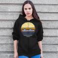Canoe Canoeing Vintage Sunset Zip Up Hoodie