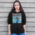 Competitive Swim Team Funny Kitty Cat Swimming Zip Up Hoodie