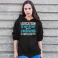 Education Is Important But Swimming Is Importanter Swimmer Zip Up Hoodie