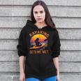 Kayaking Gets Me Wet Kayak Paddling Canoe Adult Joke Sleeveless Zip Up Hoodie