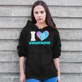 I Love Swimming Swimmer Swim Zip Up Hoodie I Love Swimming Swimmer Swim Zip Up Hoodie