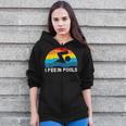 I Pee In Pools Swimmer Swimming Coach Player Graphic Zip Up Hoodie