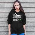 Swim Slogan Funny Swimming Mode On Swim Zip Up Hoodie Swim Slogan Funny Swimming Mode On Swim Zip Up Hoodie