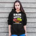 Swimming Donut Men Women Swimmer Sports Athlete Zip Up Hoodie