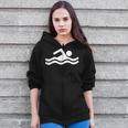 Swimming Symbol Zip Up Hoodie Swimming Symbol Zip Up Hoodie