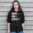 Swimrun Endurance Sports Swimming Running Swim Run Zip Up Hoodie