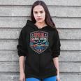 USA Canoe Kayak Paddling American Flag Emblem Zip Up Hoodie