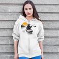 Kayaking Bear Retro Sunset Paddling Canoe Outdoor Adventure Zip Up Hoodie