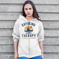 Kayaking Therapy Kayaker Canoe Paddle Lake River Zip Up Hoodie Kayaking Therapy Kayaker Canoe Paddle Lake River Zip Up Hoodie