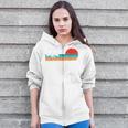 Paddling Canoe Retro Vintage For Canoeists And Paddle Zip Up Hoodie