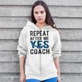 Repeat Yes Swim Coach Swimming Coach Zip Up Hoodie