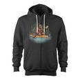 Bigfoot Kayak Paddling Lake Canoe Bigfoot Sasquatch Kayaking Zip Up Hoodie, trending gift