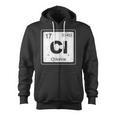 Chlorine Periodic Table Symbol Chemistry Swimming Dive Zip Up Hoodie, trending gift Chlorine Periodic Table Symbol Chemistry Swimming Dive Zip Up Hoodie, trending gift