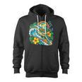 Green Sea Turtle Surfs Past a Canoe Paddle Sleeveless Zip Up Hoodie, trending gift