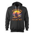 Kayaking Gets Me Wet Kayak Paddling Canoe Adult Joke Sleeveless Zip Up Hoodie, trending gift