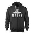 Maine Canoe Kayak Moose USA America Souvenir Zip Up Hoodie, trending gift