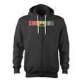 Retro Swimming Vintage Swimming Swimmer Zip Up Hoodie, trending gift