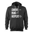 Swimrun Endurance Sports Swimming Running Swim Run Zip Up Hoodie, trending gift