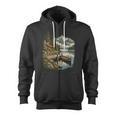 Women's Lakeside Canoe Cabin Escape Scene Zip Up Hoodie, trending gift
