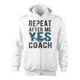 Repeat Yes Swim Coach Swimming Coach Zip Up Hoodie, trending gift