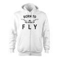 Swimmer Swim Team Born To Fly Butterfly Stroke Swimming Zip Up Hoodie, trending gift