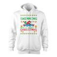Swimming Christmas Party Swim Swimmer Christmas Ugly Style Zip Up Hoodie, trending gift Swimming Christmas Party Swim Swimmer Christmas Ugly Style Zip Up Hoodie, trending gift