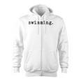 Swimming Enthusiast Minimalist Water Sports Zip Up Hoodie, trending gift