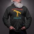 Anything You Canoe I Canoe Better Vintage Quote Sleeveless Zip Up Hoodie