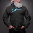 Blue Water Swimming In Freestyle Stroke Zip Up Hoodie Blue Water Swimming In Freestyle Stroke Zip Up Hoodie