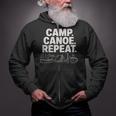 Camp Canoe Repeat Outdoor Adventure Zip Up Hoodie