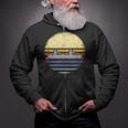 Canoe Canoeing Vintage Sunset Zip Up Hoodie