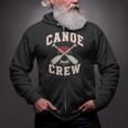Canoe Crew Paddling Team Retro Graphic Zip Up Hoodie