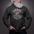 Canoe Fishing Crew Vintage Bass Paddles Zip Up Hoodie