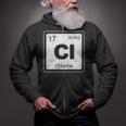 Chlorine Periodic Table Symbol Chemistry Swimming Dive Zip Up Hoodie Chlorine Periodic Table Symbol Chemistry Swimming Dive Zip Up Hoodie