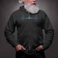 Cool Kayaking Heartbeat Canoe Boating Kayaks Outdoor Sport Zip Up Hoodie