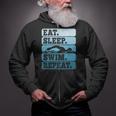 Eat Sleep Swim Vintage Swimming Lover Swimmer Men Women Zip Up Hoodie Eat Sleep Swim Vintage Swimming Lover Swimmer Men Women Zip Up Hoodie