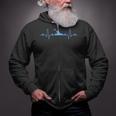 Kayaking Heartbeat Shirt Cool Canoe Boating Kayaks Zip Up Hoodie